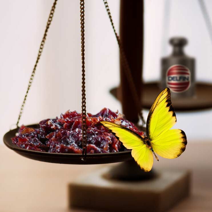 Accurate shisha bags weight system. Delfin packaging.